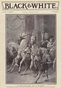 El actor inglés Herbert Beerbohm Tree protagonizando una producción de la obra Nero de Stephen Phillips en el Teatro de Su Majestad, Londres de Charles Mills (after) Sheldon