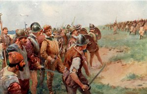 El grupo de Drake atacado por los patagones de Charles Mills Sheldon