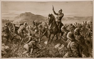 Lord Methuen reuniendo sus fuerzas rotas en Tweebosch