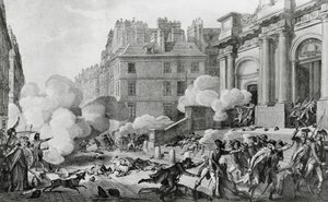Napoleón Bonaparte (1769-1821) sofocando la revuelta realista frente a la iglesia de Saint-Roch en París de Charles Monnet