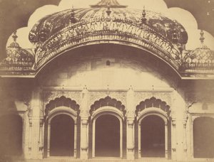 Exterior del Trono de Cristal en el Dewan-i-Khas de Charles Moravia