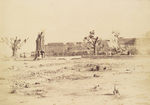 Paisaje Árido con una Fortaleza No Identificada, Delhi de Charles Moravia