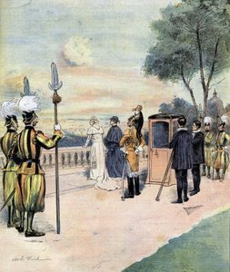 Papa León XIII en los Jardines del Vaticano en 1893 de Charles Morel