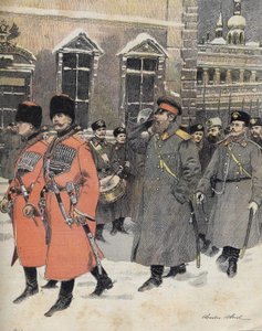 El emperador (zar) de Rusia Alejandro III fue a los Santos Oficios el 1 de enero de Charles Morel