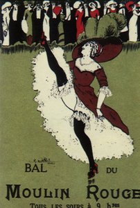 Baile del Moulin Rouge (litografía en color) de Charles Naillod