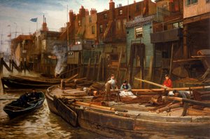 Río de Londres - Los Constructores de Barcazas de Limehouse, 1877
