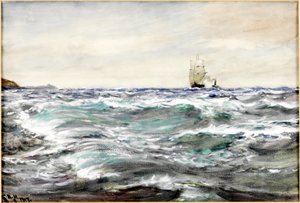 Aguas turbulentas en el Bar de Charles Napier Hemy
