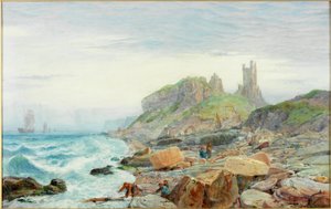 Ruina de un castillo de Northumbria, 1864 de Charles Napier Hemy