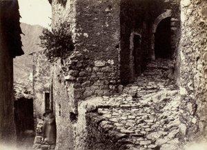 Una calle en Sainte-Agnès cerca de Roquebrune de Charles Nègre