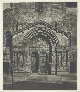 Arles: El pórtico oeste de Saint-Trophime, 21 de octubre de 1854, impreso en 1982 de Charles Nègre