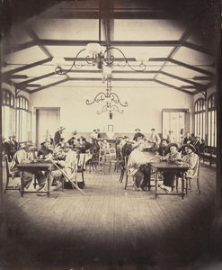 Asilo imperial de Vincennes, sala de juegos, 1858-59 de Charles Nègre