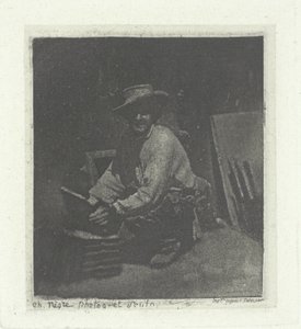 Albañil arrodillado de Charles Nègre