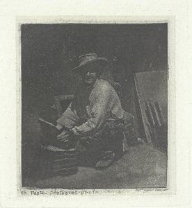 Albañil arrodillado, febrero-marzo 1854, impreso en 1982 de Charles Nègre