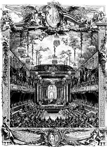 Decoración de un salón en Versalles, Francia, 1745 de Charles Nicolas Cochin