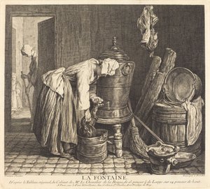 La Fontaine de Charles Nicolas Cochin I after Jean Siméon Chardin