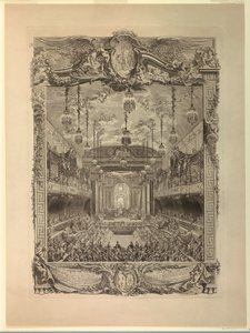 Decoración de la sala de espectáculos de Charles Nicolas Cochin the younger
