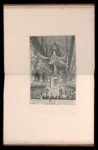 Funeral de María Teresa de España, delfina de Francia, en la iglesia de Notre Dame, París de Charles Nicolas Cochin the younger