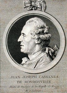 Jean Joseph Cassanea de Mondonville (1711-72) grabado por Augustin de Saint-Aubin (1736-1807) 1768 (grabado) de Charles Nicolas II (after) Cochin