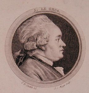 Retrato de Joseph Le Gros (1739-93) grabado por Simon Charles Miger (1736-1820) de Charles Nicolas II (after) Cochin