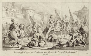 El Rey Enrique II de Inglaterra levantando el sitio de Toulouse de Charles Nicolas II Cochin