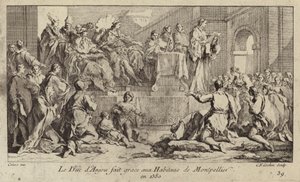 Luis I, duque de Anjou, regente del rey Carlos VI de Francia, agradeciendo al pueblo de Montpellier