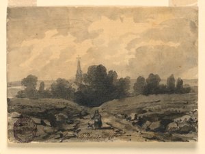 En un camino rural de Charles Nicolas Ransonnette