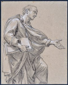 Figura drapeada sosteniendo un libro de Charles Parrocel