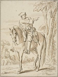 Hípica Señalando a la Izquierda de Charles Parrocel