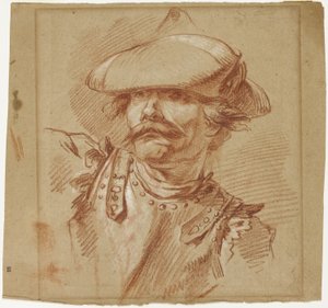 Cabeza de un soldado de Charles Parrocel