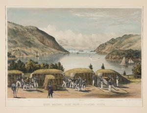 Batería de asedio, West Point - Mirando al norte de Charles Parsons