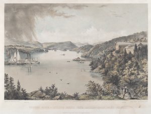 Portafolio del río Hudson: Mirando al sur desde Battery Knox, West Point