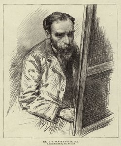 Mr J W Waterhouse, RA de Charles Paul (after) Renouard