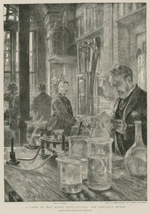 Una visita a la Real Casa de la Moneda; probando el metal precioso (grabado) de Charles Paul Renouard