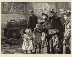 En la tumba del Héroe de Jartum, visitantes a San Pablo en el aniversario de la muerte del General Gordon