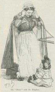 La Bonne con el teléfono de Charles Paul Renouard