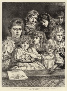 Las vacaciones de Navidad, la caja de los niños en el Pantomima de Charles Paul Renouard