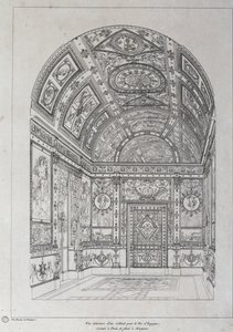 Interior del estudio para el Rey de España en París de Charles Percier