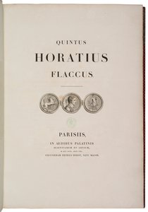 Página de título de Quintus Horatius Flaccus de Charles Percier