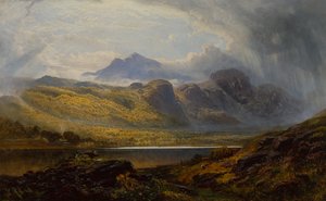 Llyn Crafnant, Moel Siabed en la distancia, norte de Gales de Charles Pettitt