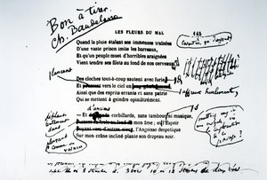 Prueba corregida de Les Fleurs du Mal de Charles Pierre Baudelaire