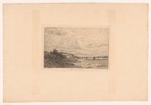 Vista del Sena en Honfleur La Seine antes de Honfleur (título sobre objeto)