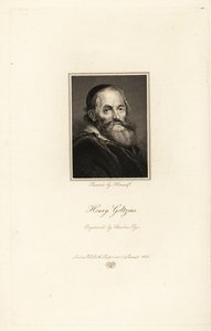 Retrato de Hendrick Goltzius, grabador, dibujante y pintor holandés nacido en Alemania de Charles Pye