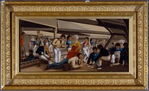 Un buque de línea de batalla en el puerto de Charles Random DeBerenger