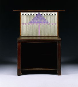 Un gabinete de escritura diseñado para Walter W. Blackie Esq., Hill House, Edimburgo de Charles Rennie Mackintosh