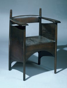 Sillón diseñado para los Salones de Té de Argyle Street, Glasgow, 1896 de Charles Rennie Mackintosh