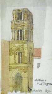 Campanario Martorama, Palermo, 1891 de Charles Rennie Mackintosh