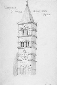 Campanario, S. Maria Maggiore, Roma, 1891
