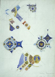 Decoración del techo, Certosa di Pavia, 1891 de Charles Rennie Mackintosh