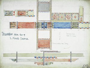 Decoración del techo de S. Miniato, Florencia, 1891 de Charles Rennie Mackintosh