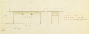 Diseño para una Mesa de Comedor y una Mesa Pequeña de Charles Rennie Mackintosh